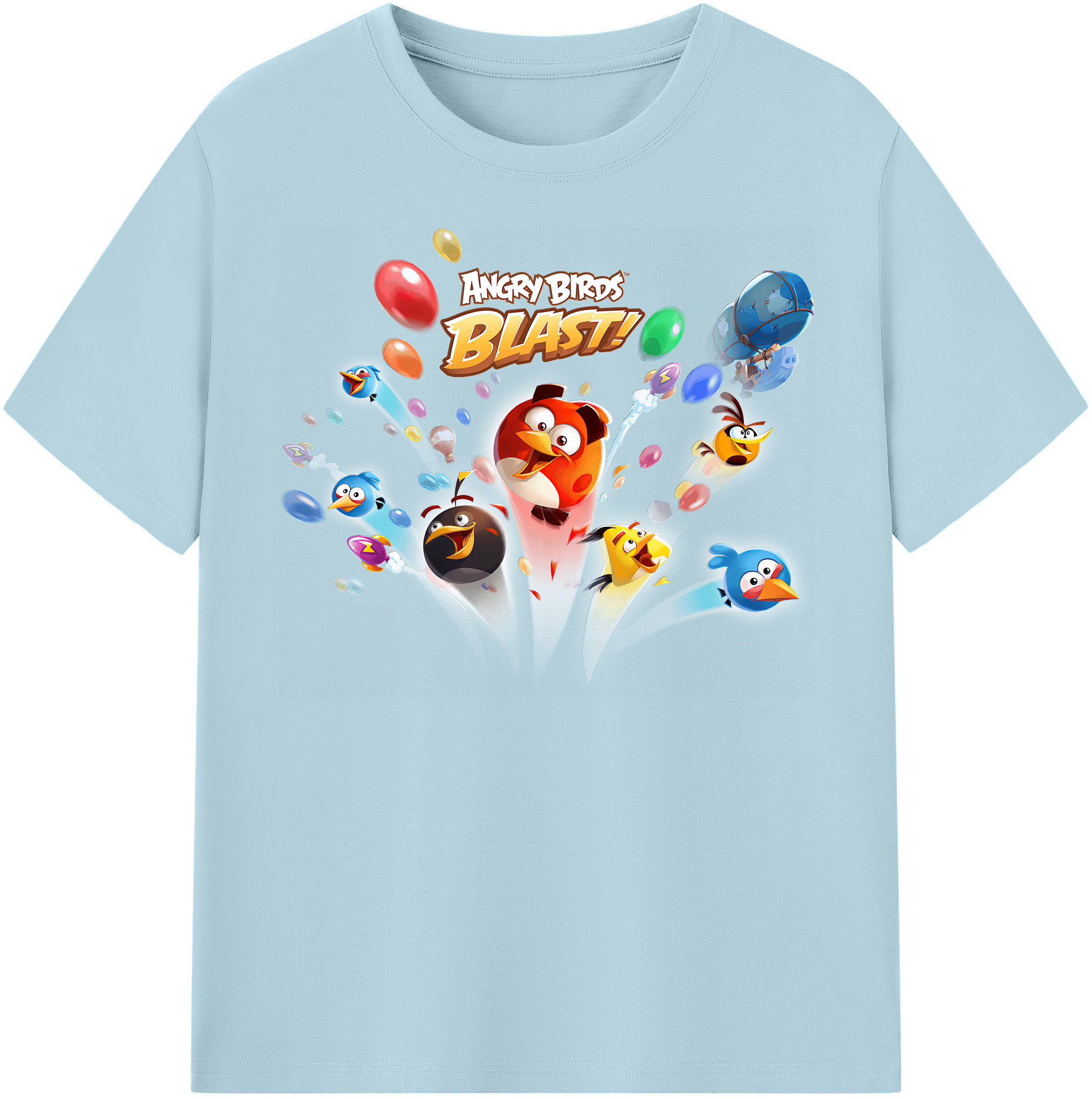 （画像用） Angry Birds アングリーバード 綿100％半袖Tシャツ（フロントプリント）